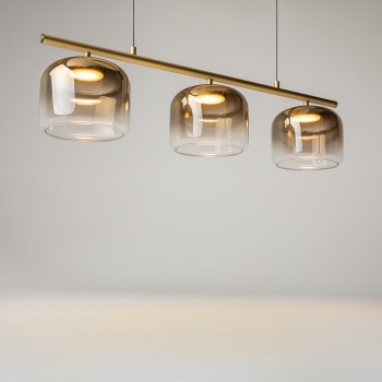 Lustră LED Spirito auriu Maytoni, H220, 14W