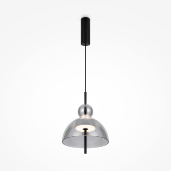 Pendul LED Bangkok negru Maytoni, D25, 12W, H350, smoky