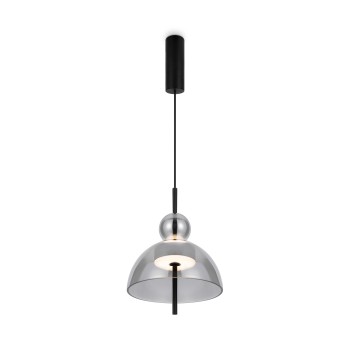 Pendul LED Bangkok negru Maytoni, D25, 12W, H350, smoky