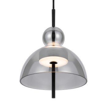 Pendul LED Bangkok negru Maytoni, D25, 12W, H350, smoky