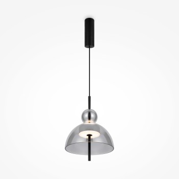 Pendul LED Bangkok negru Maytoni, D25, 12W, H350, smoky