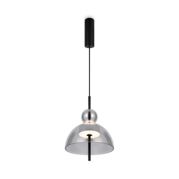 Pendul LED Bangkok negru Maytoni, D25, 12W, H350, smoky