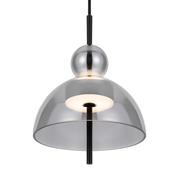 Pendul LED Bangkok negru Maytoni, D25, 12W, H350, smoky