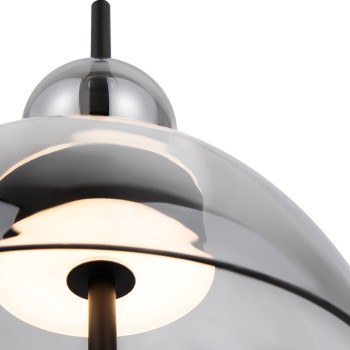 Pendul LED Bangkok negru Maytoni, D25, 12W, H350, smoky