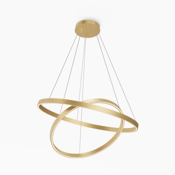 Lustră LED Rim alamă Maytoni, D80, 84W