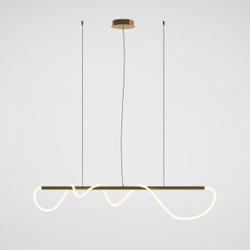 Lustră LED Tau auriu Maytoni, 30W