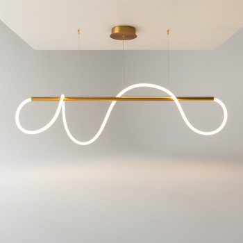Lustră LED Tau auriu Maytoni, 30W