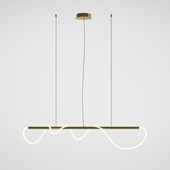 Lustră LED Tau auriu Maytoni, 30W