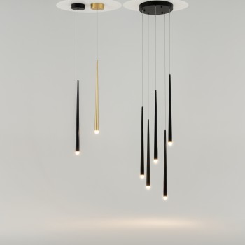 Pendul LED Cascade negru Maytoni, D32, 31W