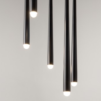 Pendul LED Cascade negru Maytoni, D32, 31W