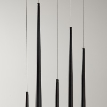 Pendul LED Cascade negru Maytoni, D32, 31W