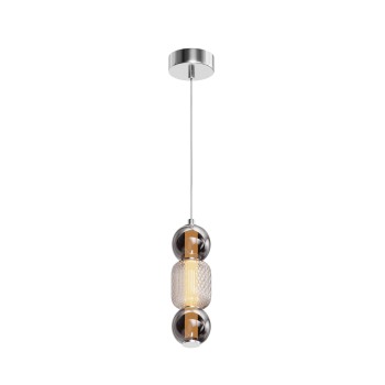 Pendul LED Drop crom Maytoni, D12, 16W