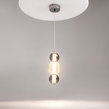 Pendul LED Drop crom Maytoni, D12, 16W