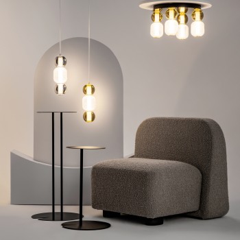 Pendul LED Drop crom Maytoni, D12, 16W
