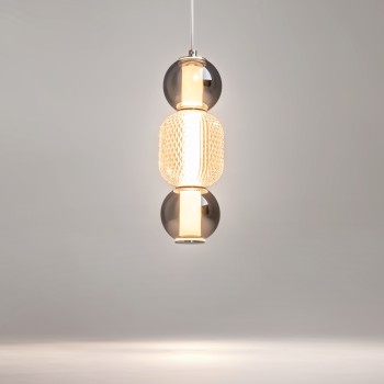 Pendul LED Drop crom Maytoni, D12, 16W