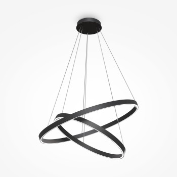 Lustră LED Rim negru Maytoni, D80, 88W