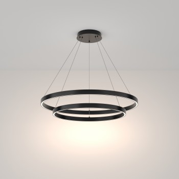 Lustră LED Rim negru Maytoni, D80, 88W
