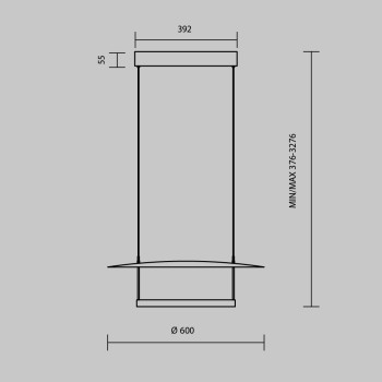 Lustră LED Ambience negru Maytoni, D60, 30W