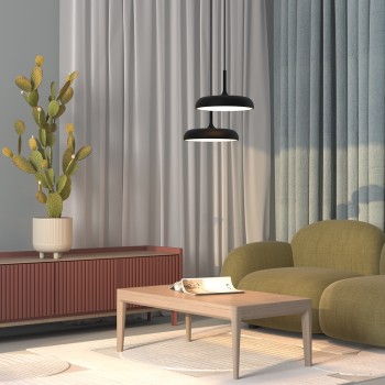 Pendul LED Gerhard negru Maytoni, D40, 26W