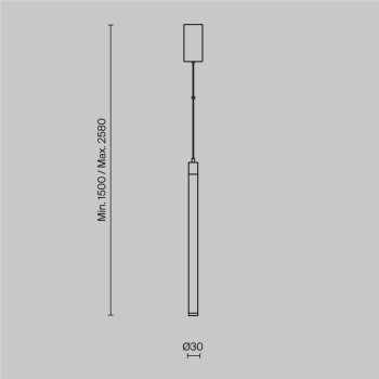 Pendul LED Ray auriu Maytoni, D3, 20W
