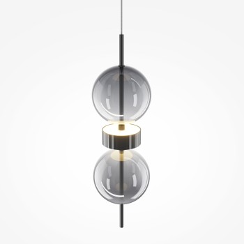 Pendul LED Double Moon negru Maytoni, D12, 8W