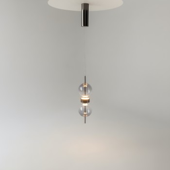 Pendul LED Double Moon negru Maytoni, D12, 8W