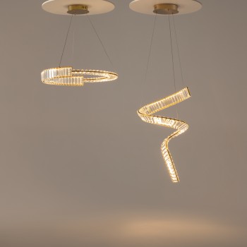 Pendul LED Krone alamă Maytoni, D45, 48W