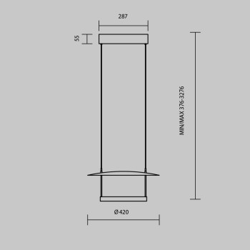 Lustră LED Ambience negru Maytoni, D42, 23W