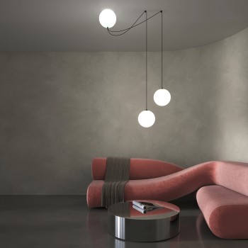 Pendul LED Twins negru Maytoni, D20, 26W