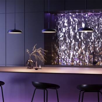 Pendul LED Gerhard negru Maytoni, D30, 19W