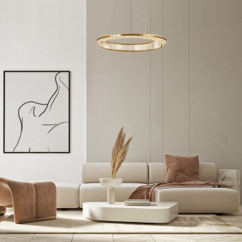 Pendul LED Krone alamă Maytoni, D62, 36W