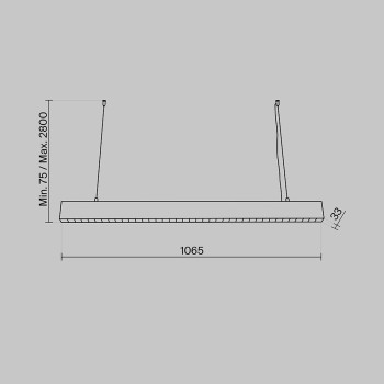 Lustră LED Points alb Maytoni, H280, 40W