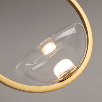 Pendul LED Lunare alamă Maytoni, D32, 5W