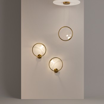 Pendul LED Lunare alamă Maytoni, D32, 5W
