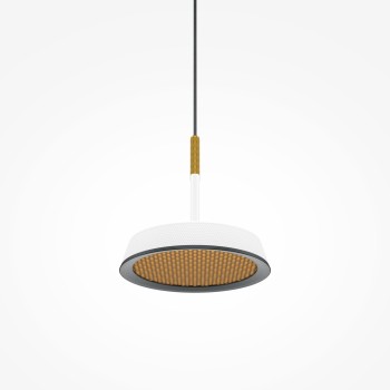 Pendul LED El negru Maytoni, D15, 12W, white and gold