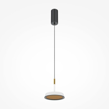 Pendul LED El negru Maytoni, D15, 12W, white and gold