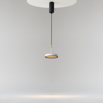 Pendul LED El negru Maytoni, D15, 12W, white and gold