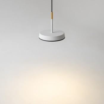 Pendul LED El negru Maytoni, D15, 12W, white and gold