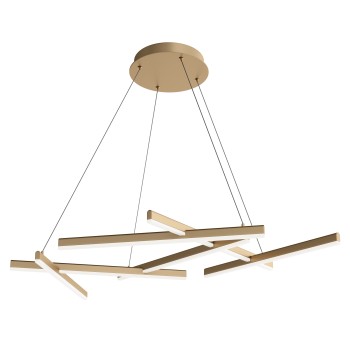 Lustră LED Line auriu Maytoni, H6, 79W