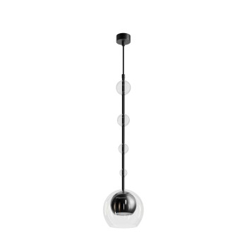 Pendul Ros negru Maytoni, D16, 1xGU10, transparent