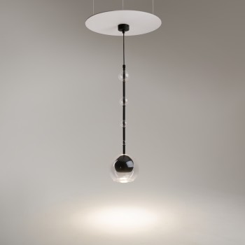 Pendul Ros negru Maytoni, D16, 1xGU10, transparent