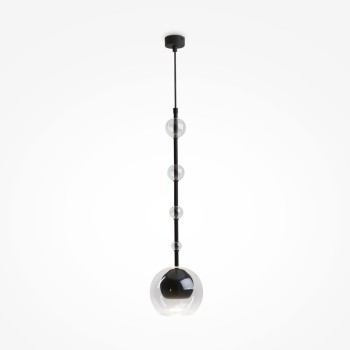Pendul Ros negru Maytoni, D16, 1xGU10, transparent