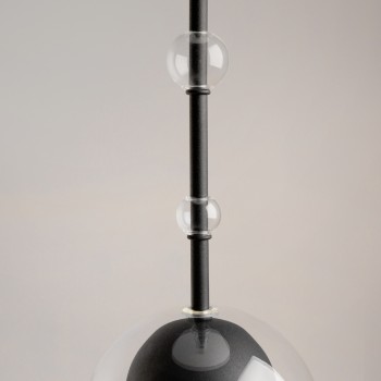 Pendul Ros negru Maytoni, D16, 1xGU10, transparent