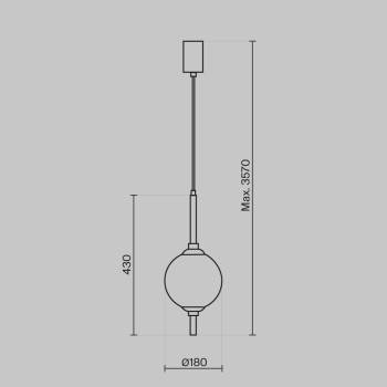 Pendul LED The Sixth Sense alamă Maytoni, D18, 7W