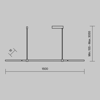 Lustră LED Halo negru Maytoni, H306, 48W