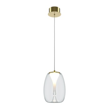 Pendul LED Splash auriu Maytoni, D20, 7W, transparent