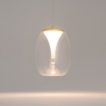 Pendul LED Splash auriu Maytoni, D20, 7W, transparent