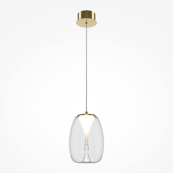 Pendul LED Splash auriu Maytoni, D20, 7W, transparent