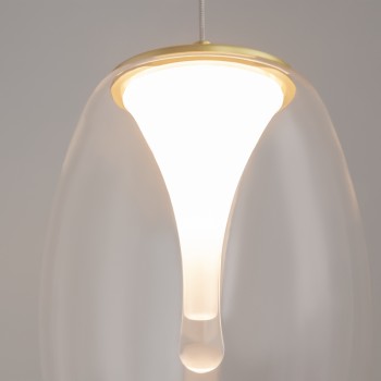Pendul LED Splash auriu Maytoni, D20, 7W, transparent