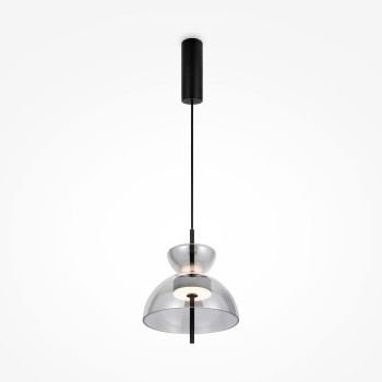 Pendul LED Bangkok negru Maytoni, D25, 12W, H348, smoky